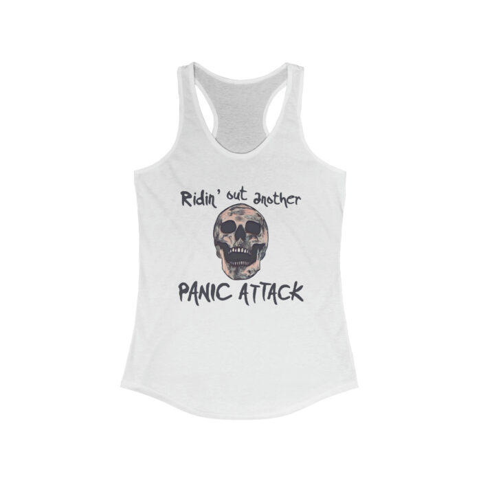 Women's Racerback Tank Top Ridin’ Out Another Panic Attack - Image 3