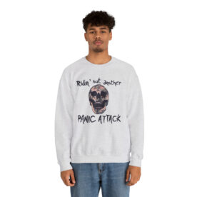 Crewneck Sweatshirt Ridin' Out Another Panic Attack - Image 4