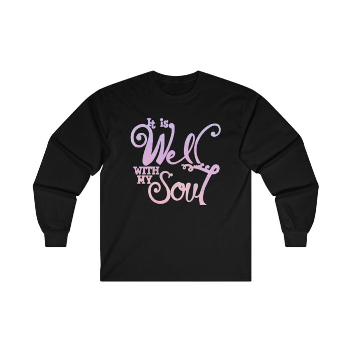 Long Sleeve Tee It Is Well With My Soul - Image 3