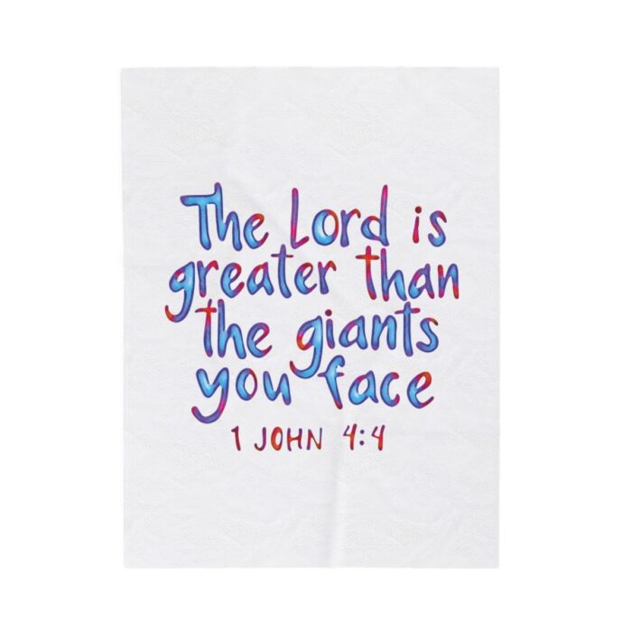 Plush Blanket The Lord Is Greater Than The Giants You Face