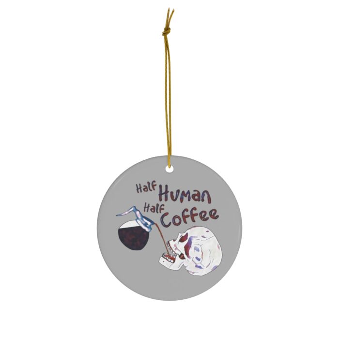 Ceramic Ornament Half Human Half Coffee