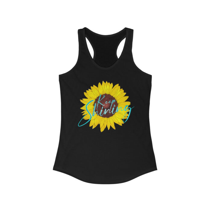 Women's Racerback Tank Top Keep Shining - Image 3