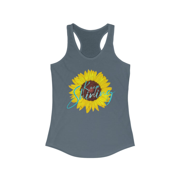 Women's Racerback Tank Top Keep Shining - Image 11