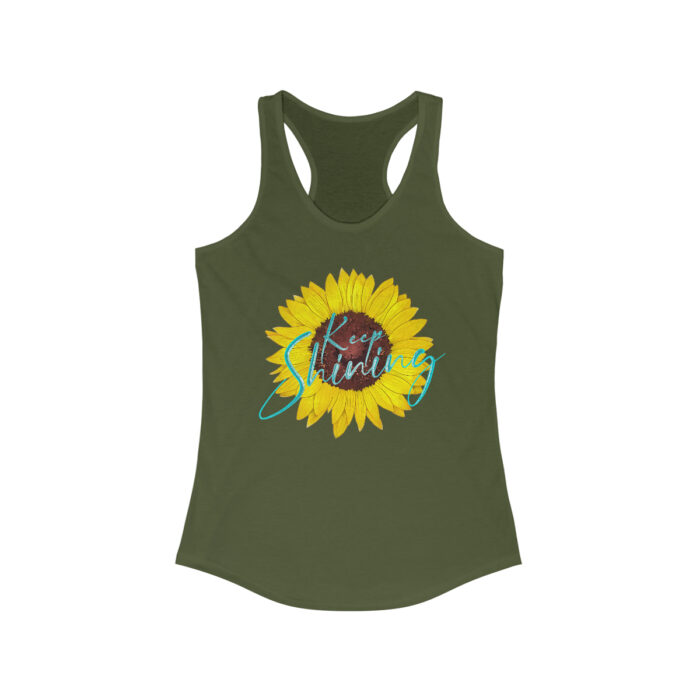 Women's Racerback Tank Top Keep Shining - Image 9