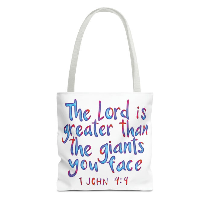 Tote Bag The Lord Is Greater Than The Giants You Face