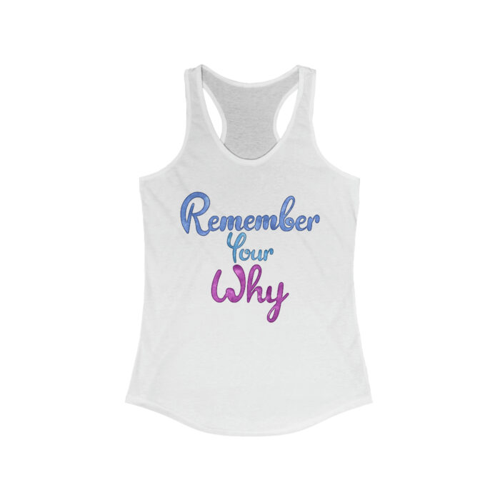 Women's Racerback Tank Top Remember Your Why