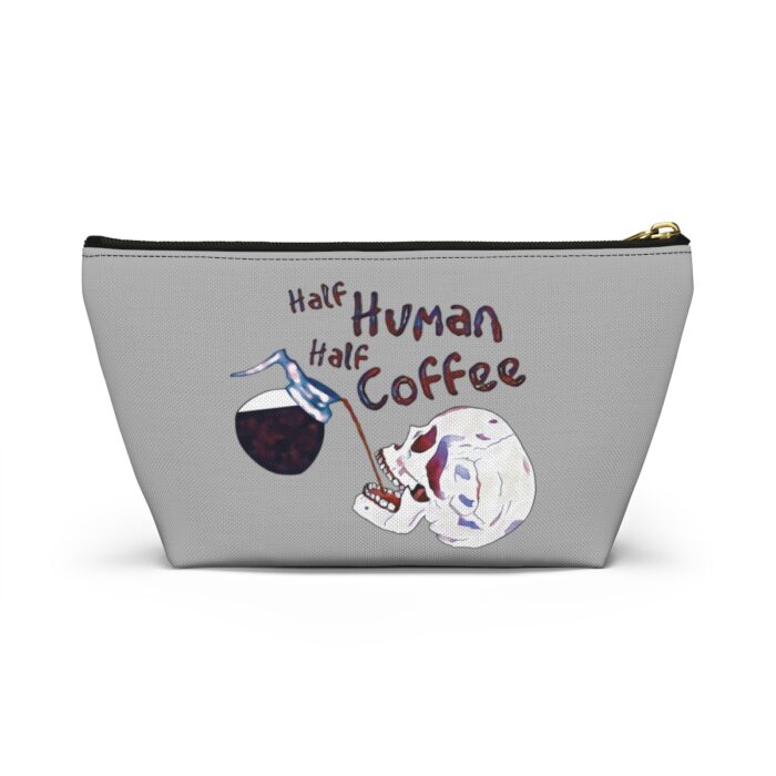 Cosmetic Bag Accessory Pouch Half Human Half Coffee - Image 2