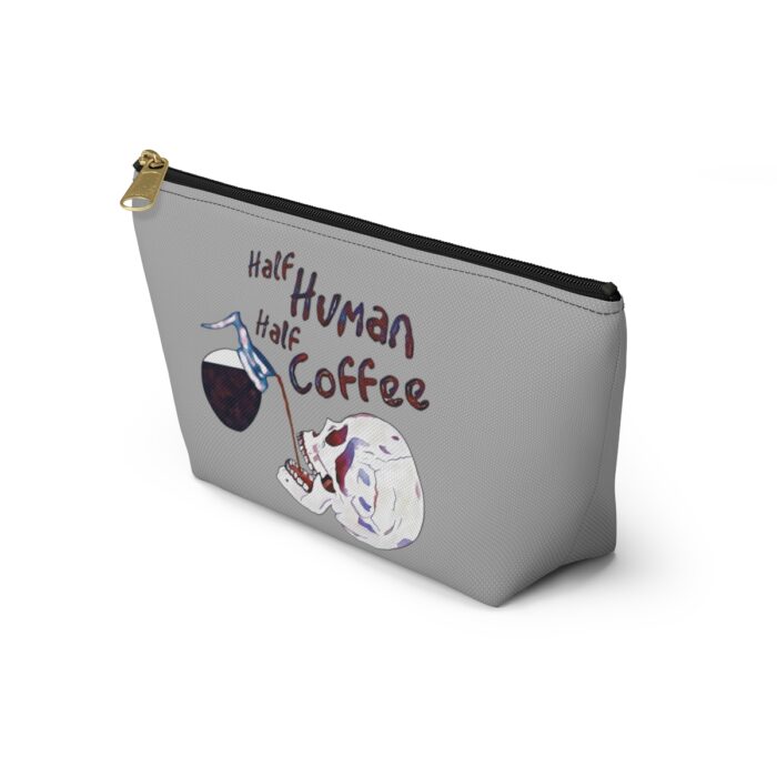 Cosmetic Bag Accessory Pouch Half Human Half Coffee - Image 3