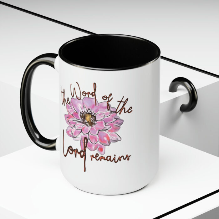 Two-Tone Mug 15oz The Word Of The Lord Remains - Image 5