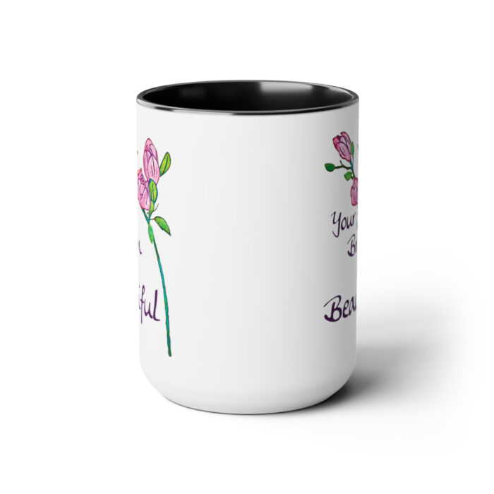 Two-Tone Mug 15oz Your Brain Is Beautiful - Image 7