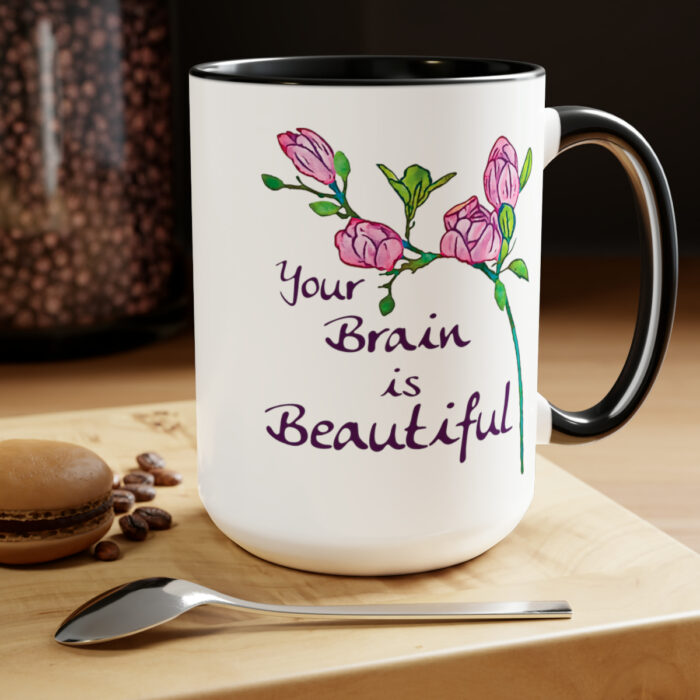 Two-Tone Mug 15oz Your Brain Is Beautiful - Image 9