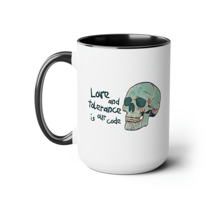 Two-Tone Mug 15oz Love And Tolerance Is Our Code - Image 2