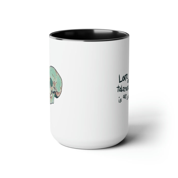 Two-Tone Mug 15oz Love And Tolerance Is Our Code - Image 3