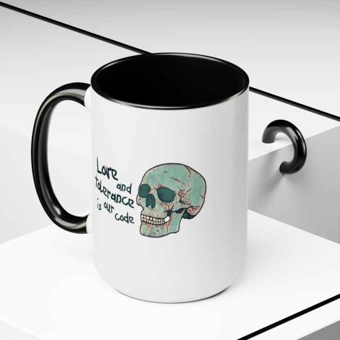 Two-Tone Mug 15oz Love And Tolerance Is Our Code - Image 5