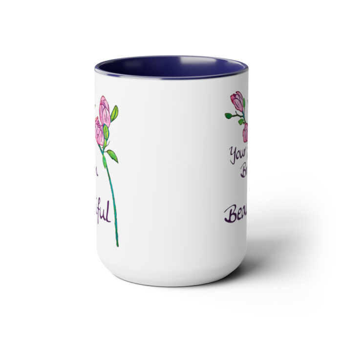 Two-Tone Mug 15oz Your Brain Is Beautiful - Image 3