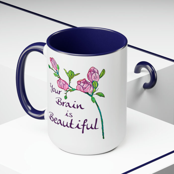 Two-Tone Mug 15oz Your Brain Is Beautiful - Image 5