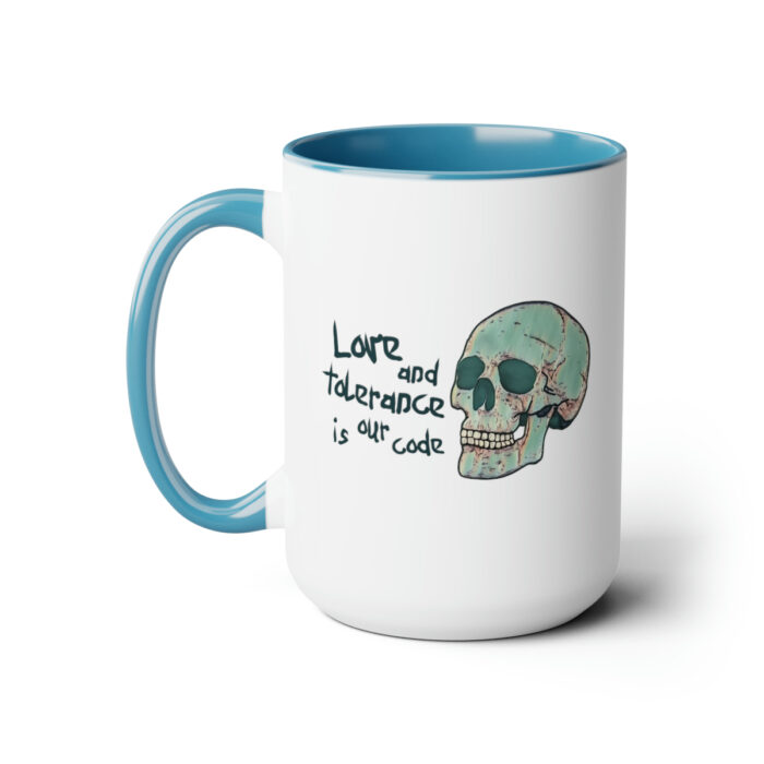 Two-Tone Mug 15oz Love And Tolerance Is Our Code - Image 6