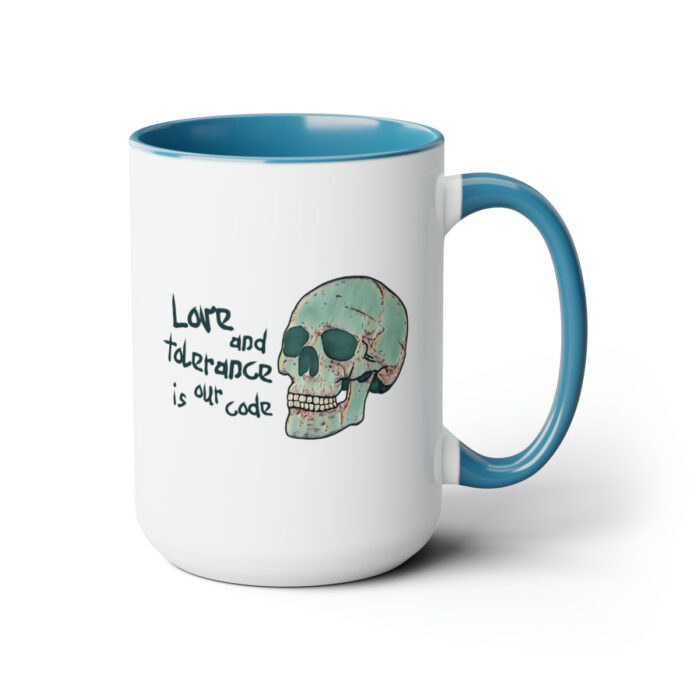 Two-Tone Mug 15oz Love And Tolerance Is Our Code - Image 8