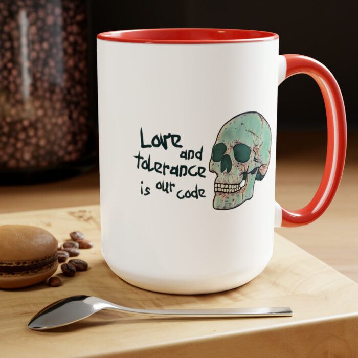 Two-Tone Mug 15oz Love And Tolerance Is Our Code - Image 24