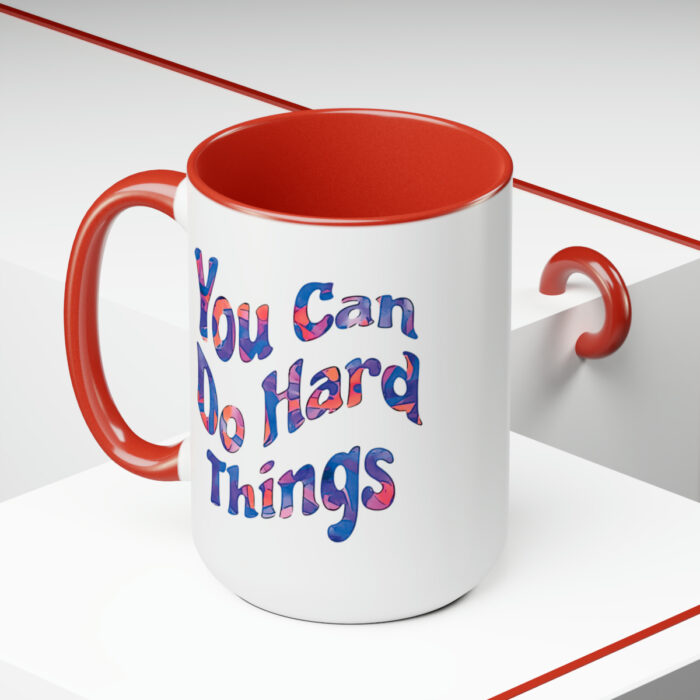 Two-Tone Mug 15oz You Can Do Hard Things - Image 25